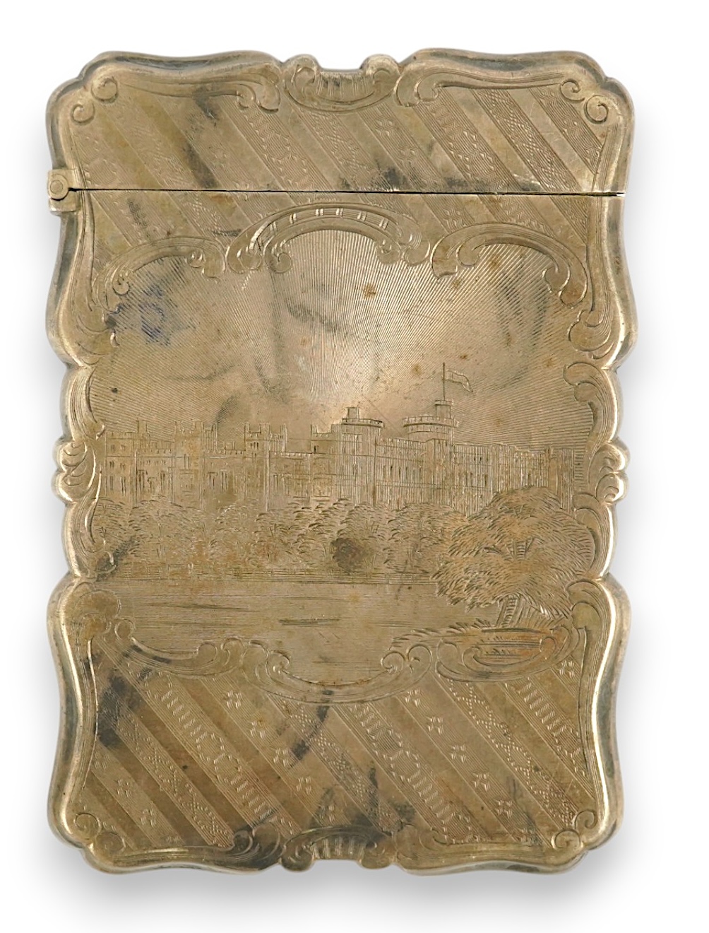 An early Victorian silver card case